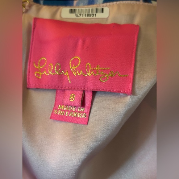 Lilly Pulitzer Donna Romper Pink Tropics Heat Wave Blue Leaf Print - Picture 6 of 7